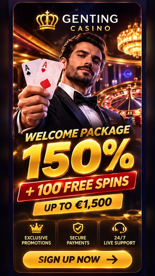 Genting Casino — 150% up to €1,500 + 100 free spins